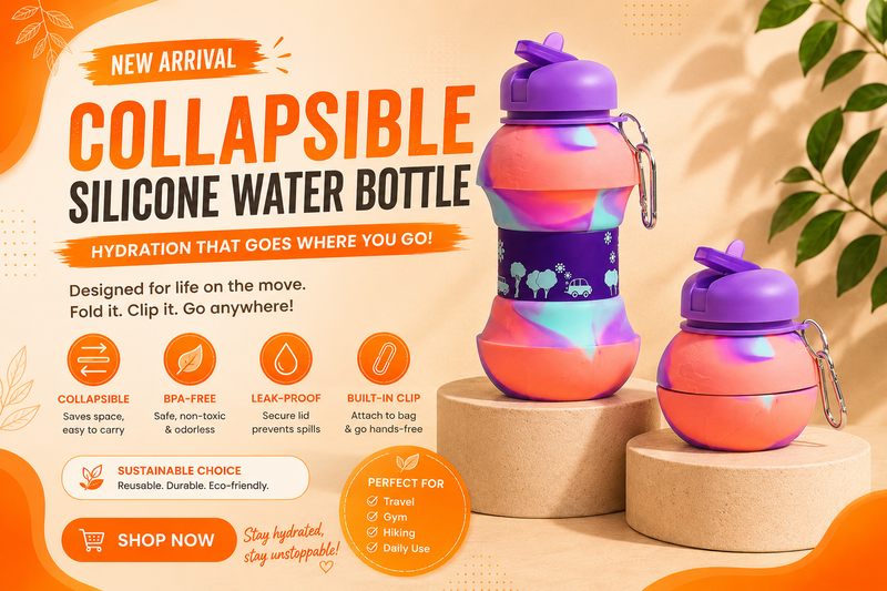 Collapsible Silicone Water Bottle