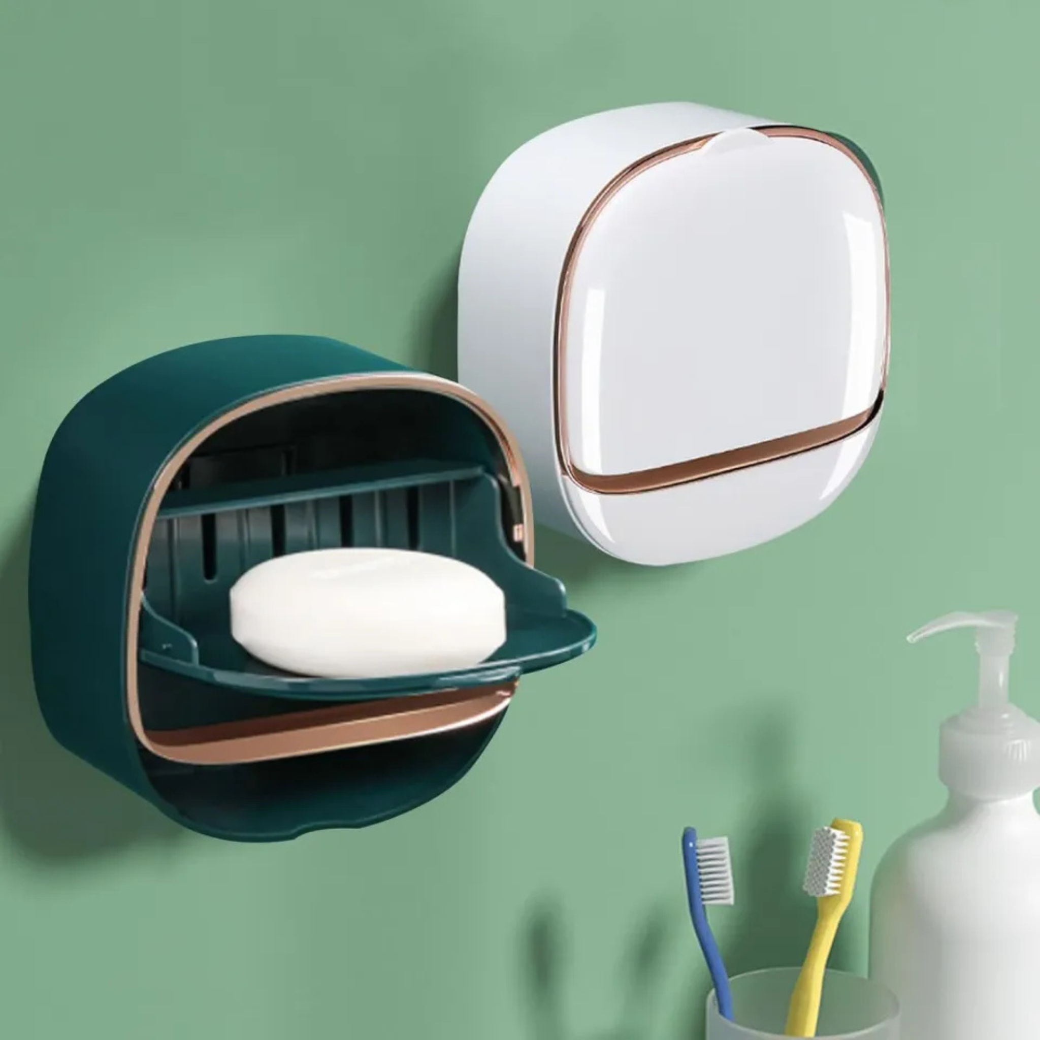 Wall Mounted Luxury Soap Holder - Self Adhesive Waterproof Soap Box