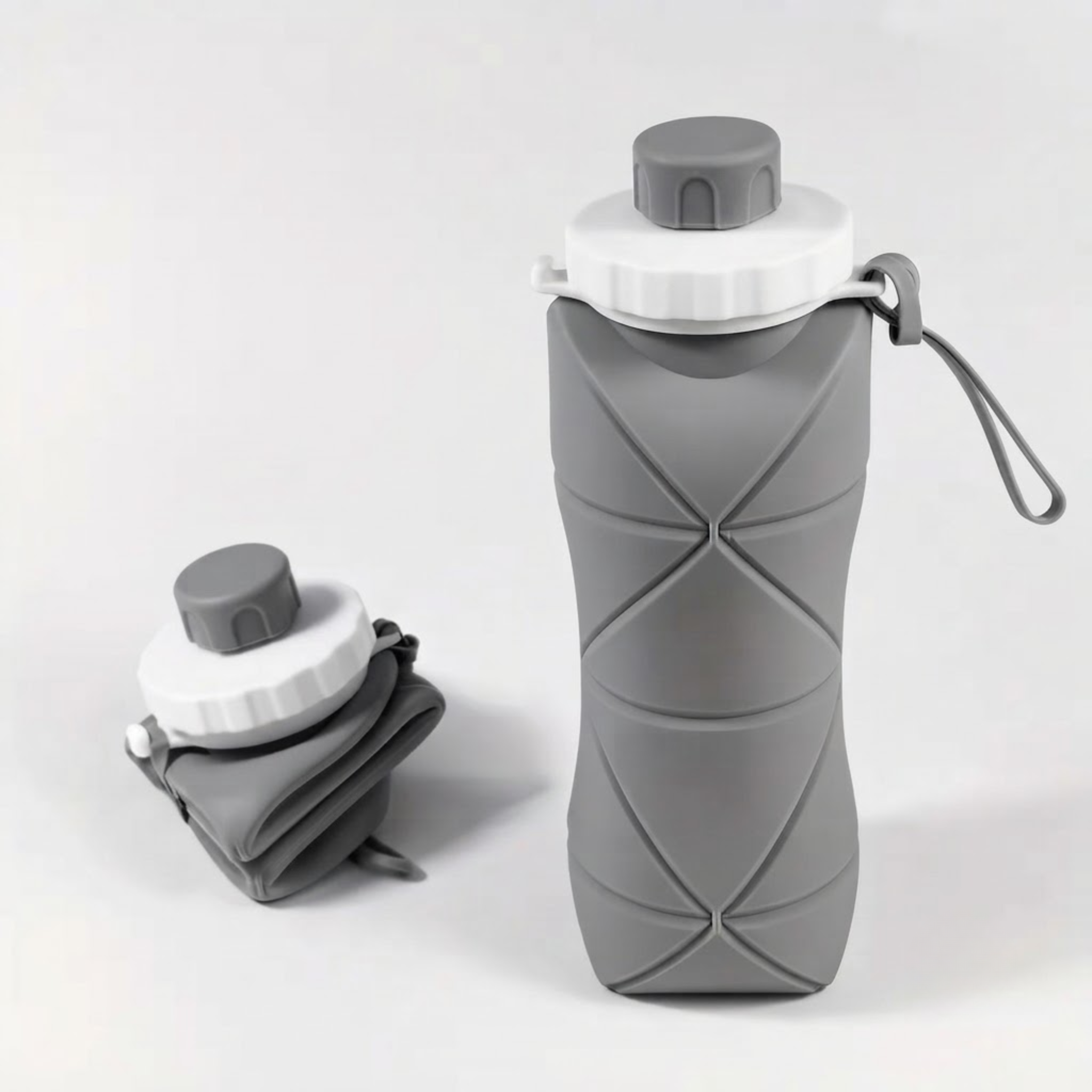 600ml Silicon Collapsible Bottle Foldable Leakproof Lightweight Portable Reusable Travel Sports Water Bottle