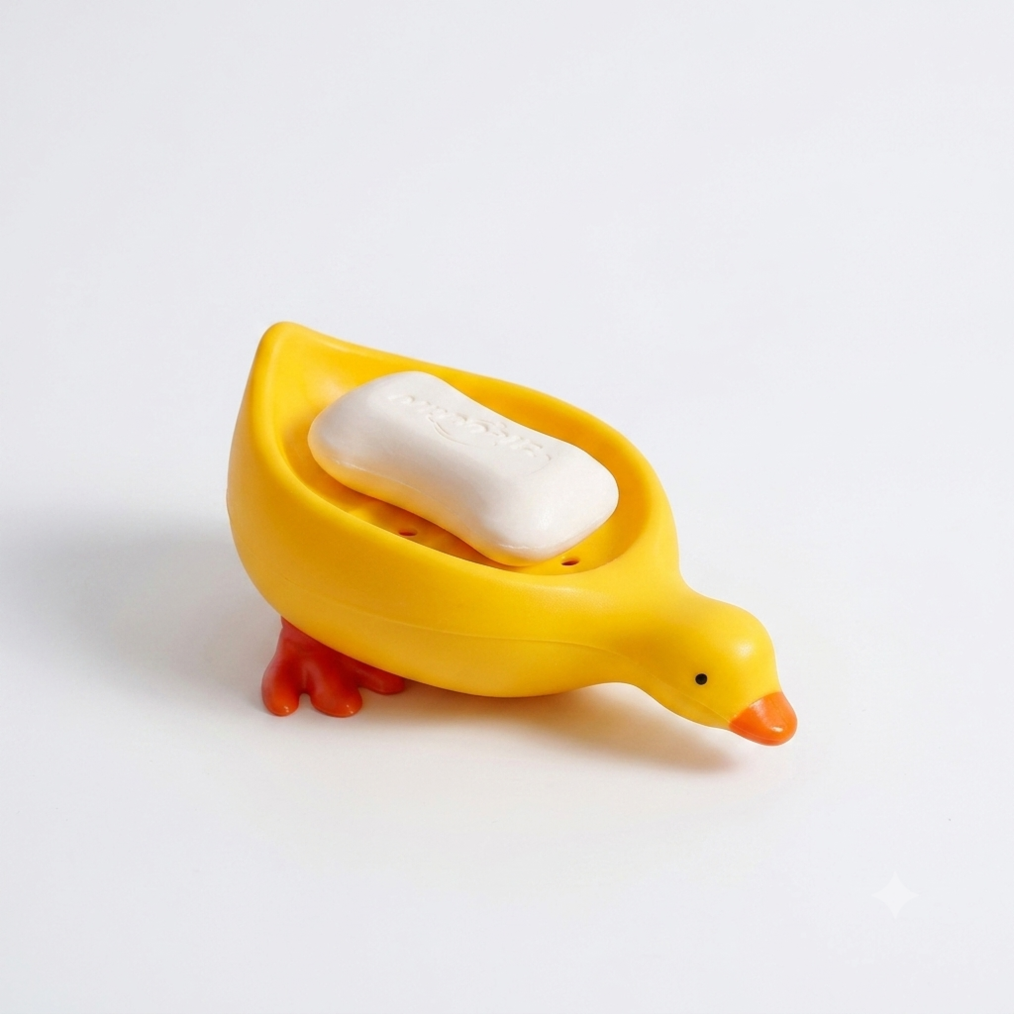 Duck Shape Soap Holder with Drain Tray | Self Draining Soap Dish for Bathroom