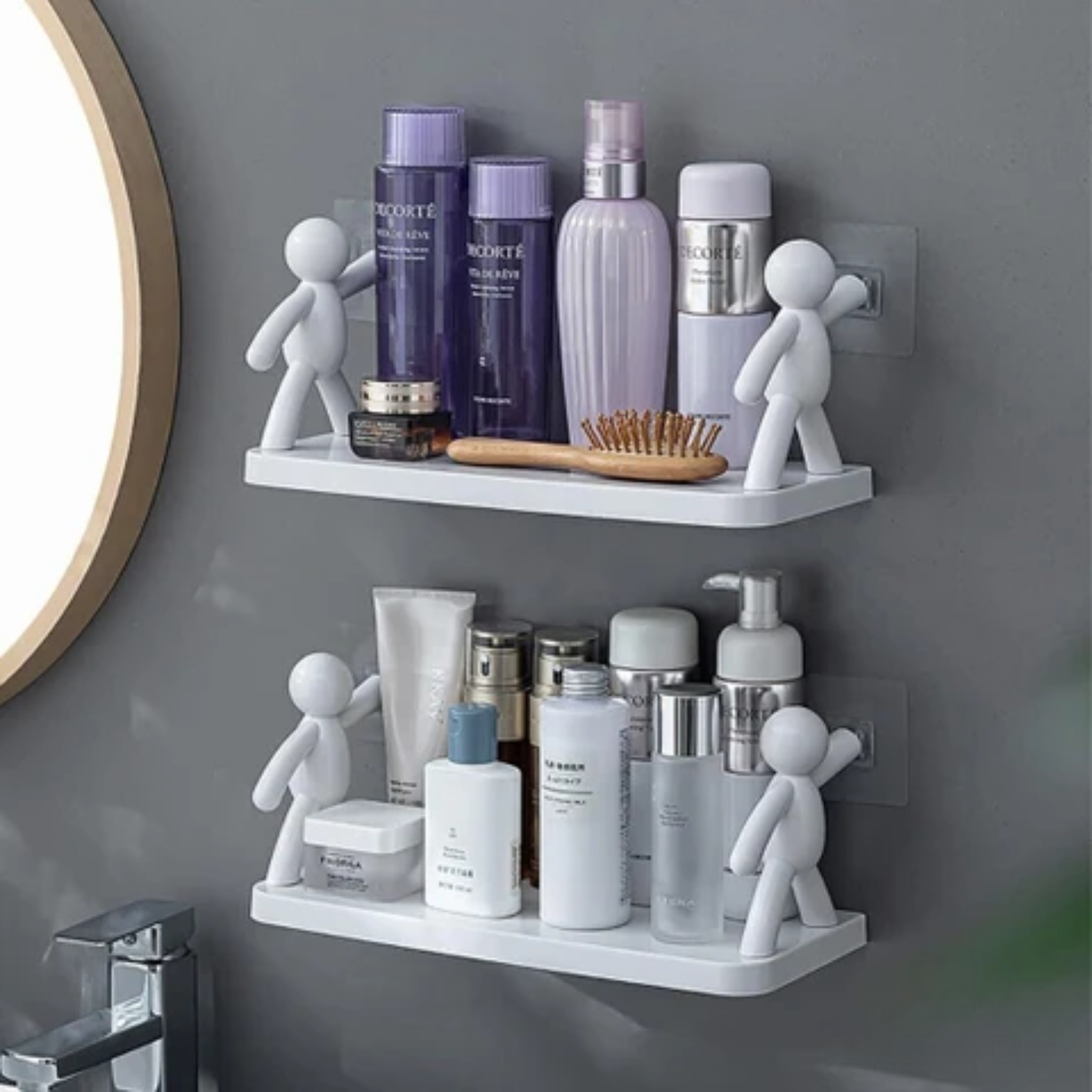 Wall Mounted Character Shelf | Floating Storage Shelf for Bedroom, Bathroom & Living Room