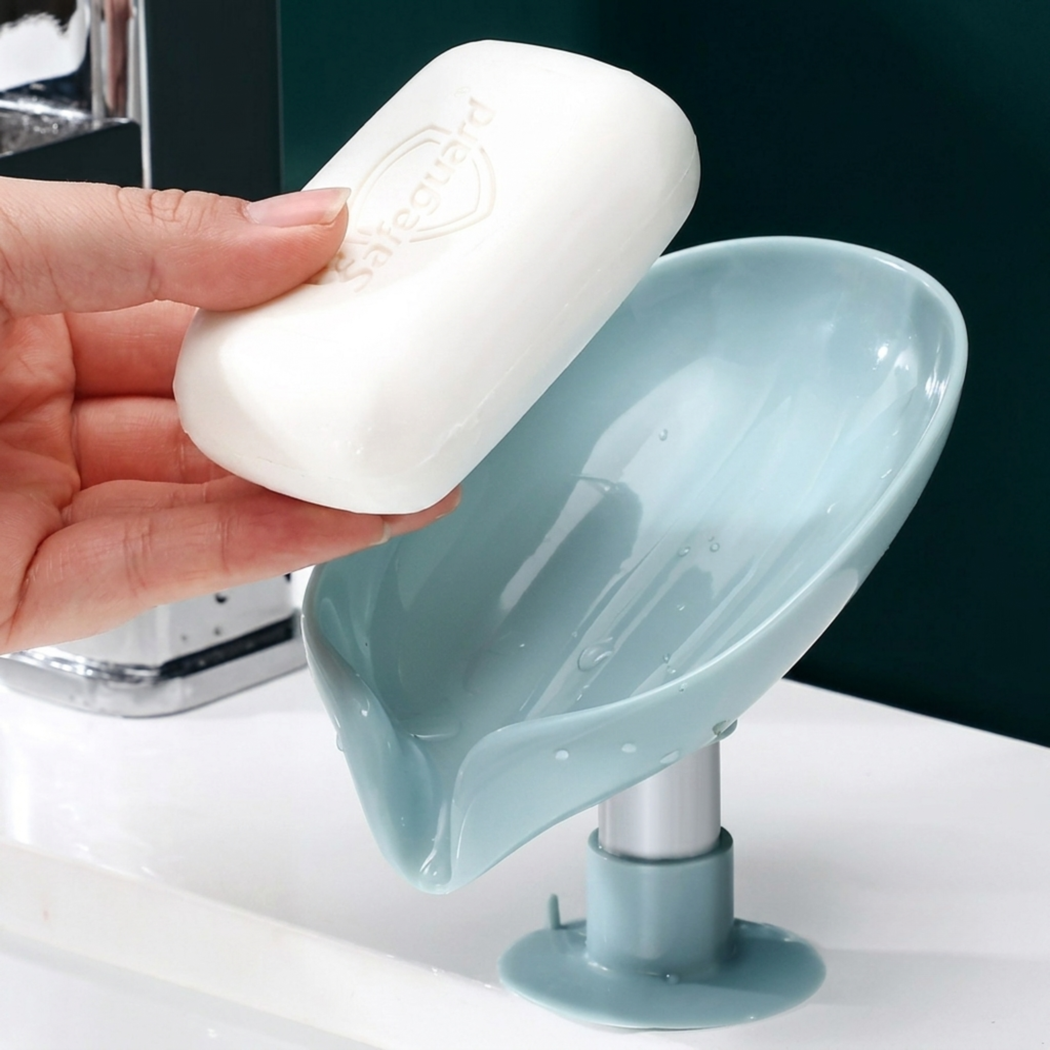 Leaf Shape Soap Holder | Self Draining Soap Holder for Bathroom & Kitchen