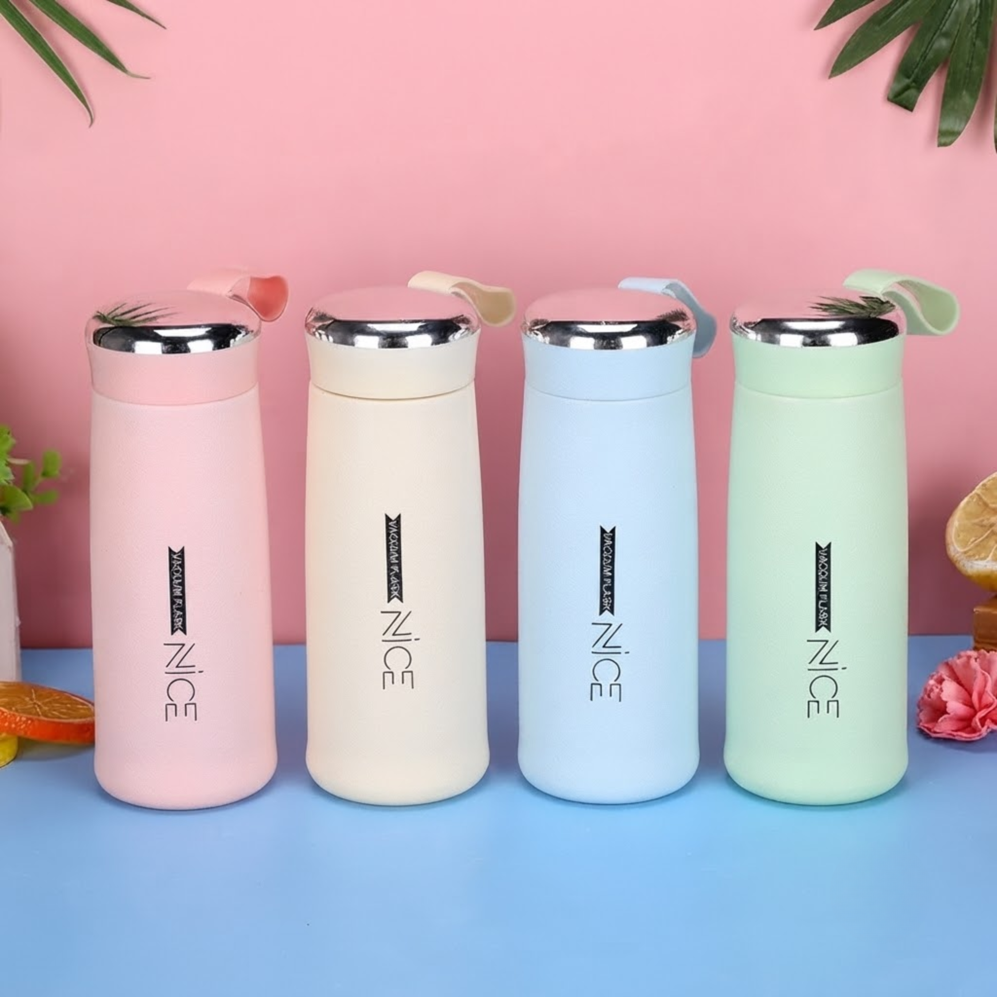 Nice Water Bottle 400ML Double Wall Sports Water Bottle Portable Leakproof Travel Flask