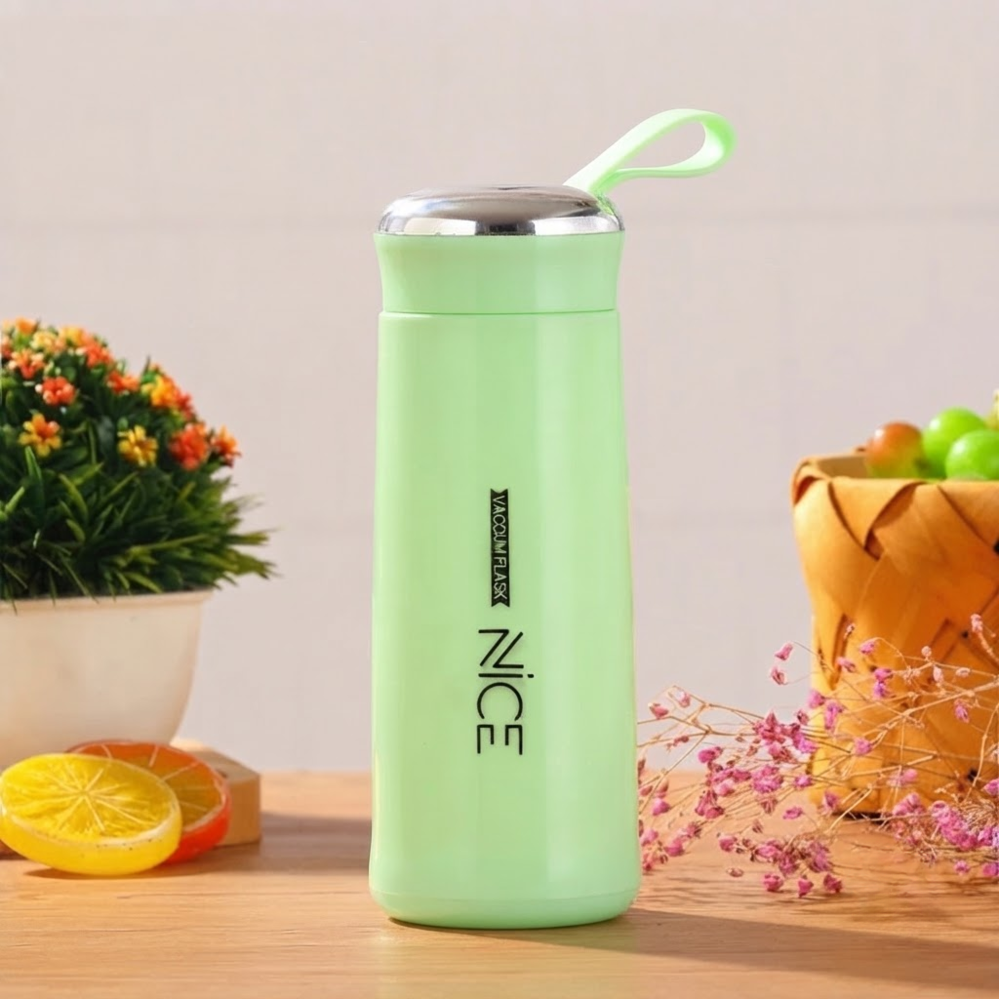 Nice Water Bottle 400ML Double Wall Sports Water Bottle Portable Leakproof Travel Flask