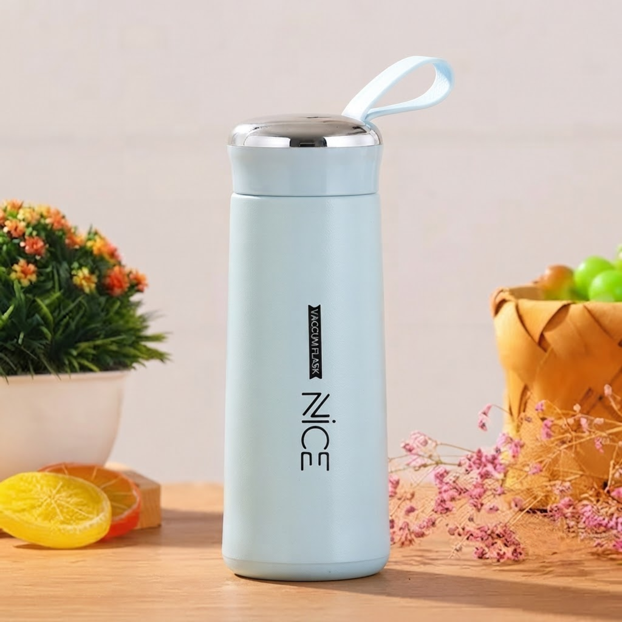 Nice Water Bottle 400ML Double Wall Sports Water Bottle Portable Leakproof Travel Flask