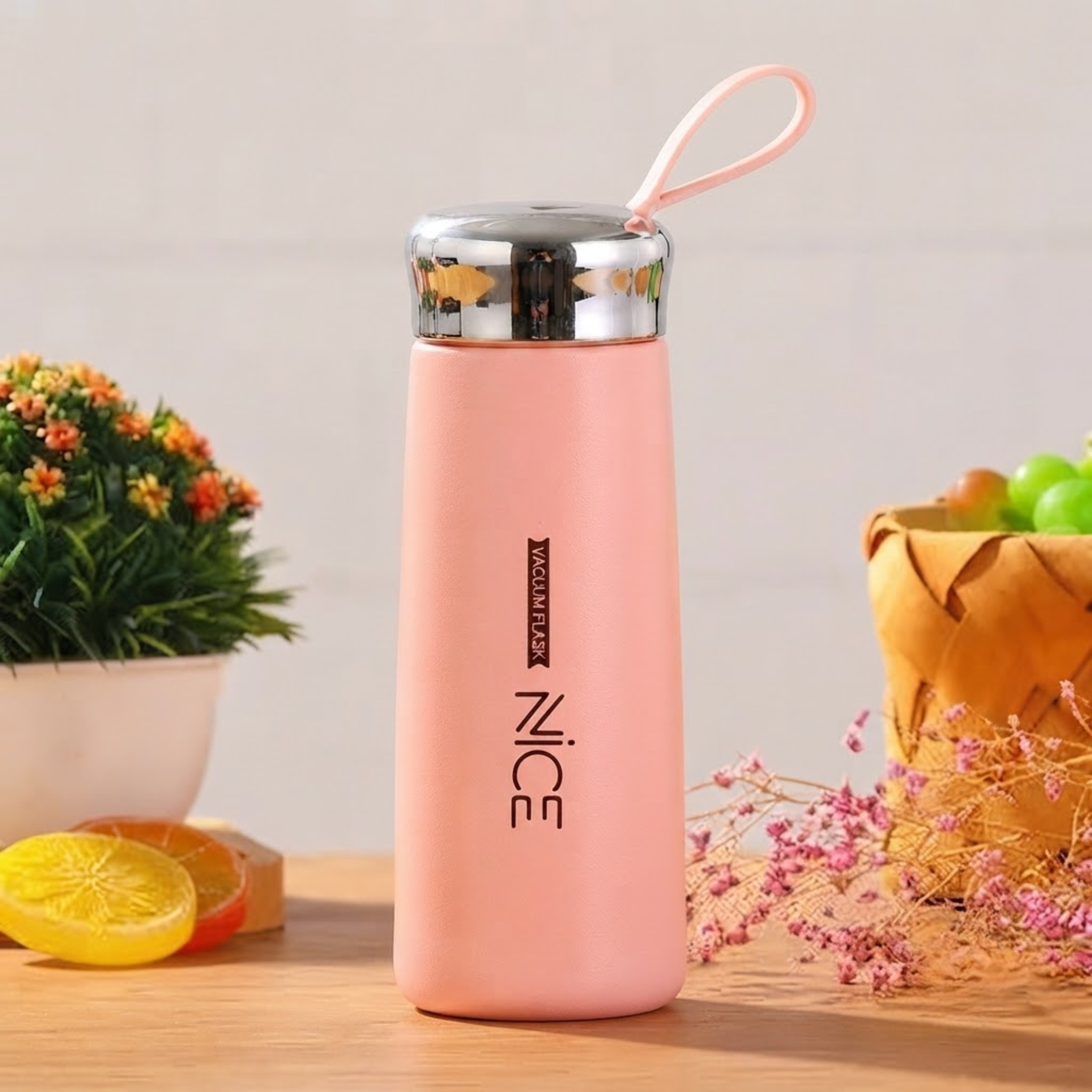 Nice Water Bottle 400ML Double Wall Sports Water Bottle Portable Leakproof Travel Flask