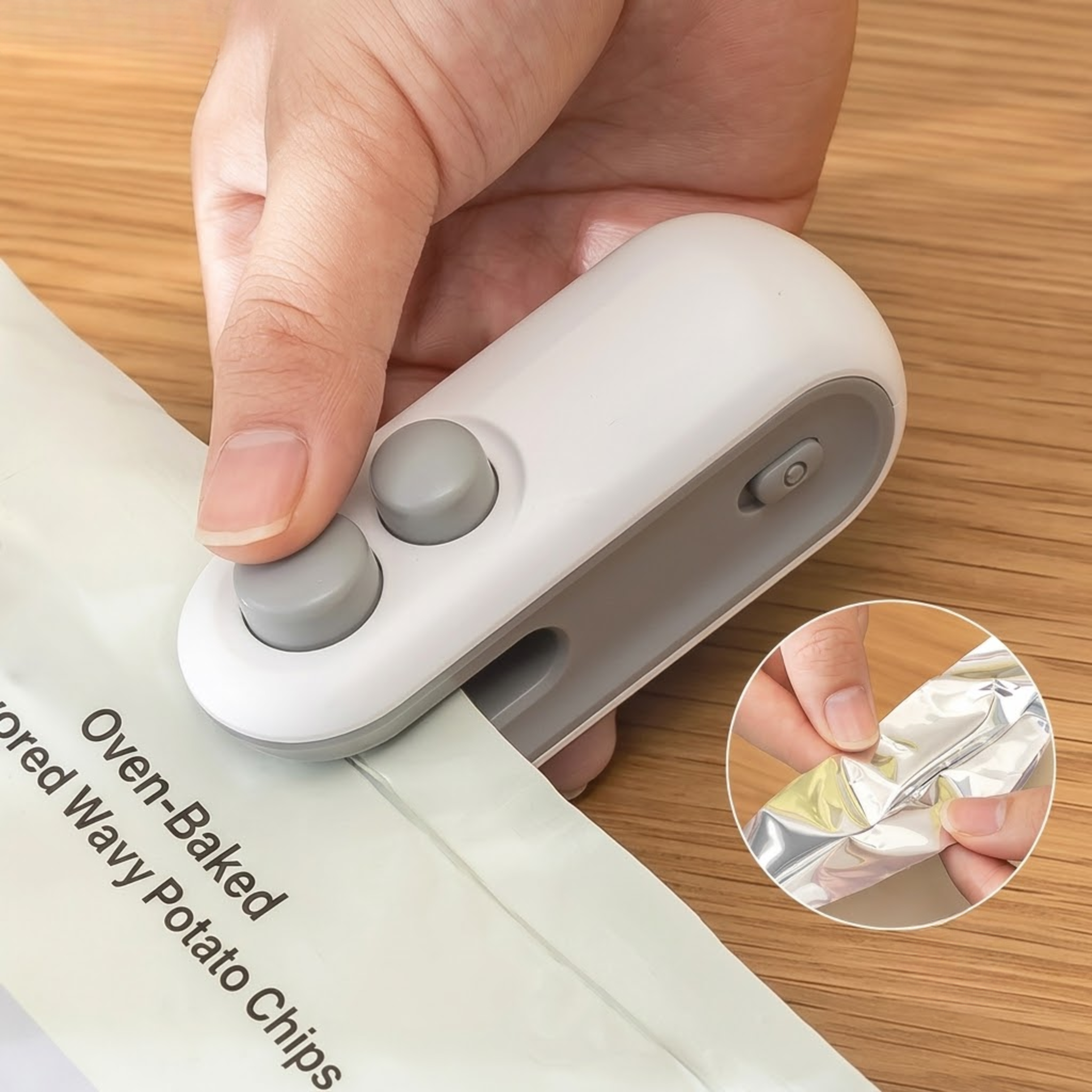 Mini Sealing Machine USB Rechargeable Portable Plastic Bag Heat Sealer Handheld Packaging Tool