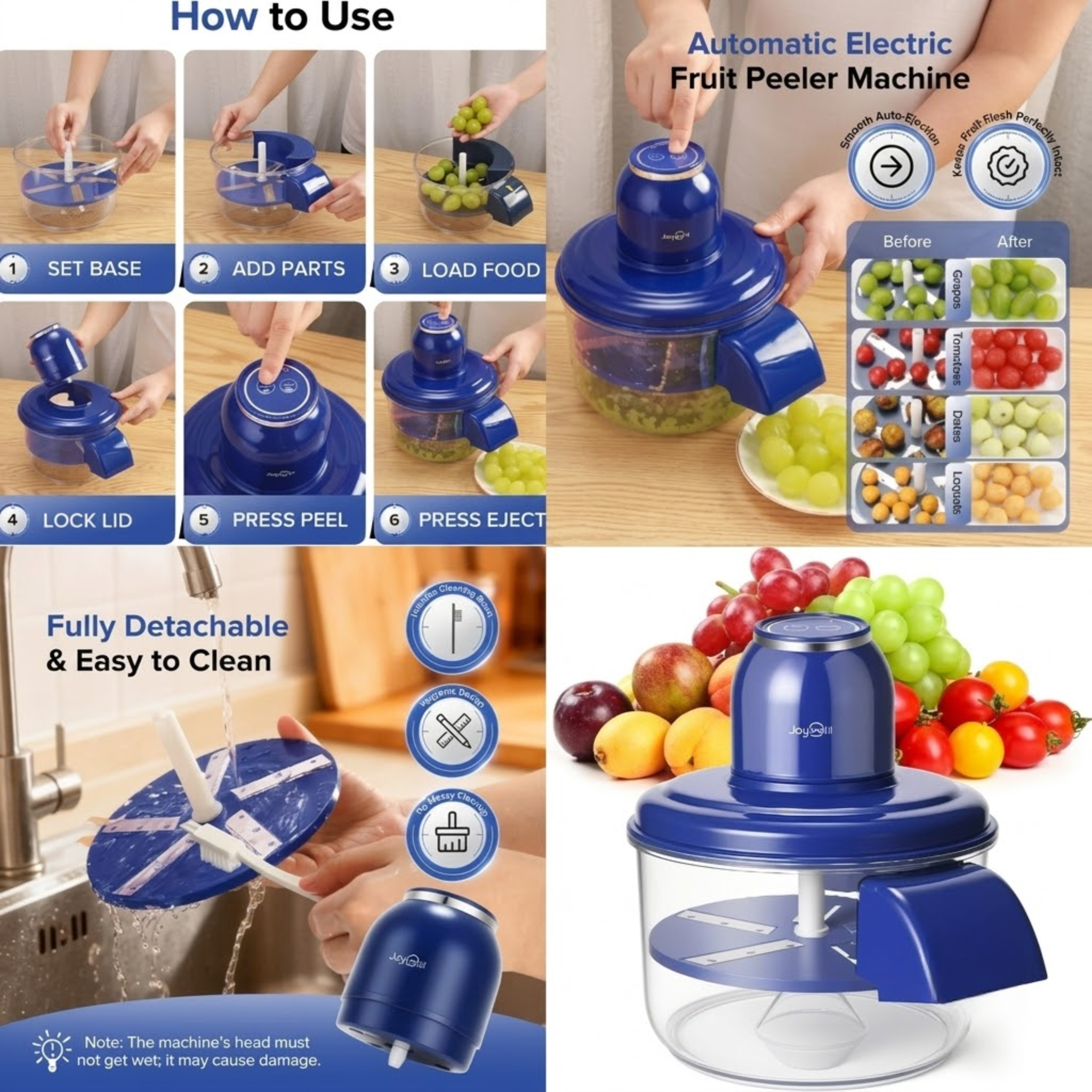 Automatic Electric Garlic Peeler Machine Rechargeable Mini Food Processor Fruit Peeler Household Tool