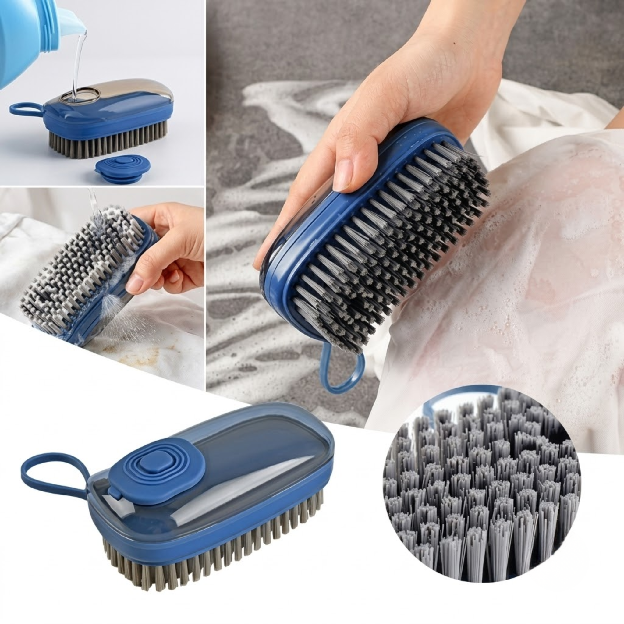 Hydraulic Liquid Brush for Clothes | Hydraulic Cleaning Washing Brush Soap Dispenser Brush