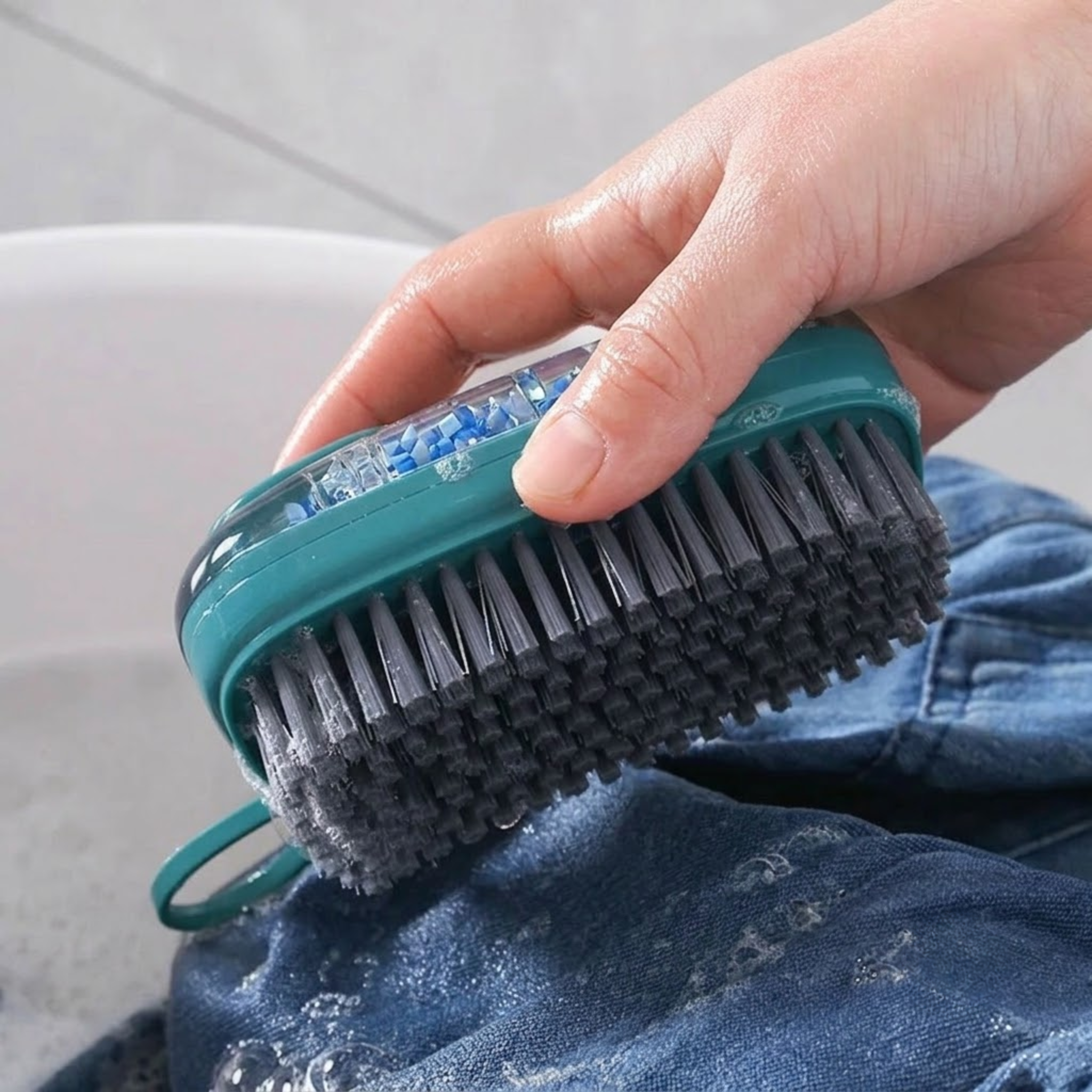 Hydraulic Liquid Brush for Clothes | Hydraulic Cleaning Washing Brush Soap Dispenser Brush