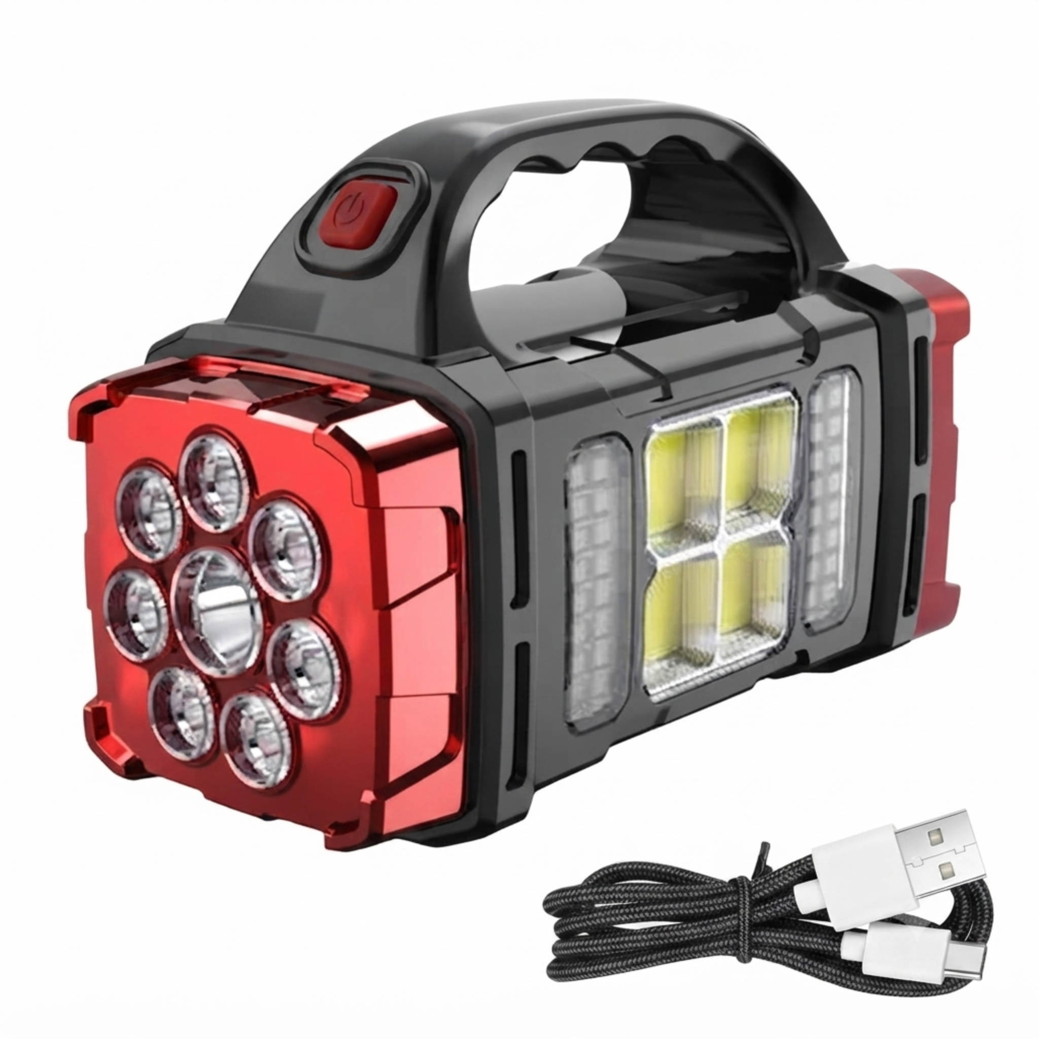 2-in-1 Heavy Duty Solar Rechargeable LED Emergency Lamp High-Power Camping Lantern Home