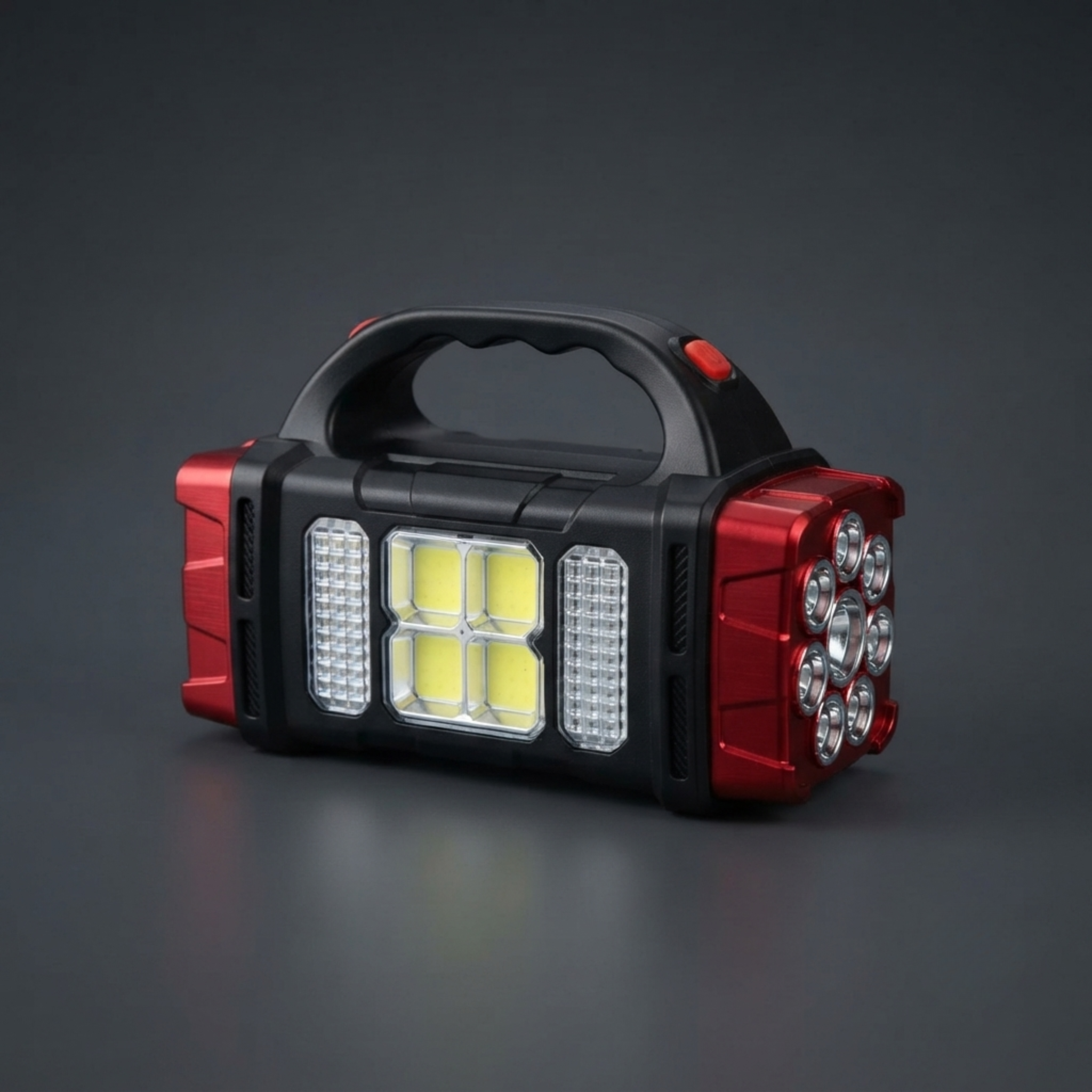 2-in-1 Heavy Duty Solar Rechargeable LED Emergency Lamp High-Power Camping Lantern Home