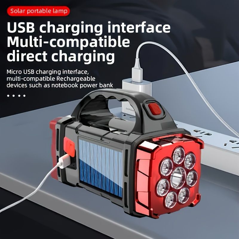 Portable Solar LED Lamp with USB Charging